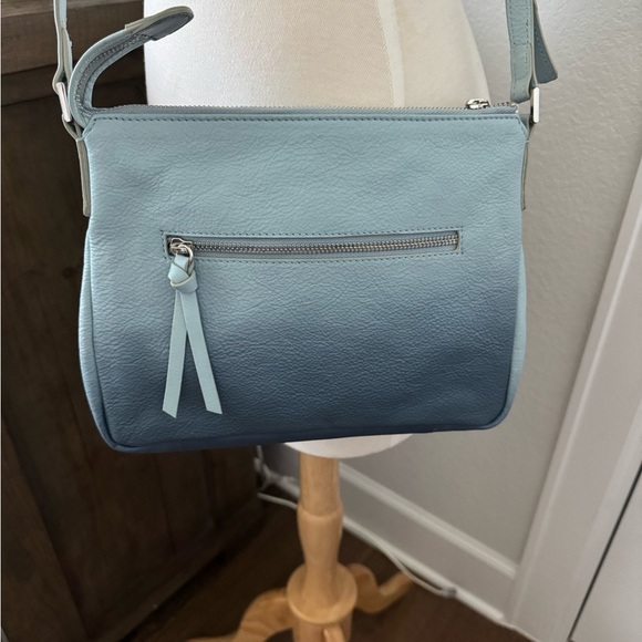 Lodis NWOT Blue Crossbody Bag with Structured Design - Picture 3 of 7